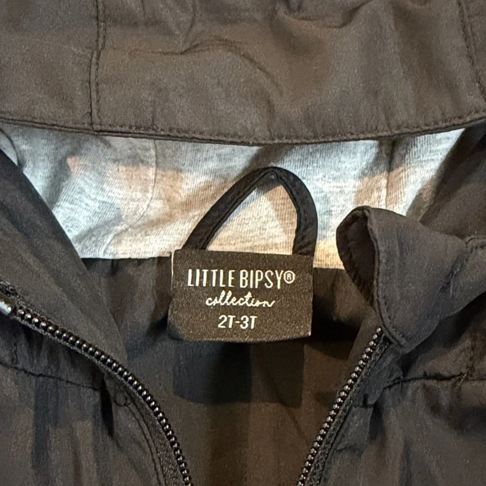 Little Bipsy Black Hooded Rain  Jacket